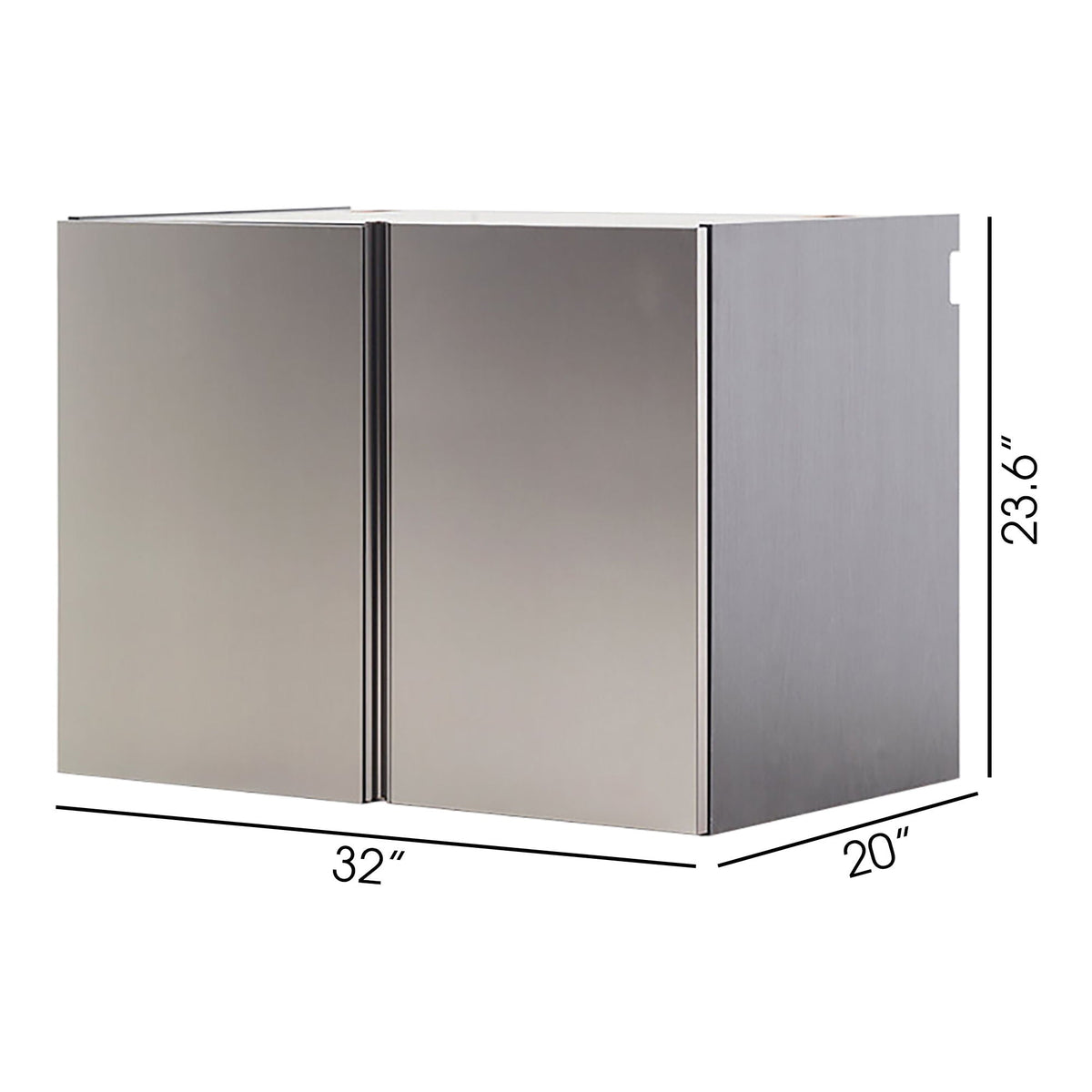 Wall Mounted Garage Cabinet with Soft Close Doors - Dark Gray, 32x20 in, by HouseOfZazla on Tampa Home & Garden Store