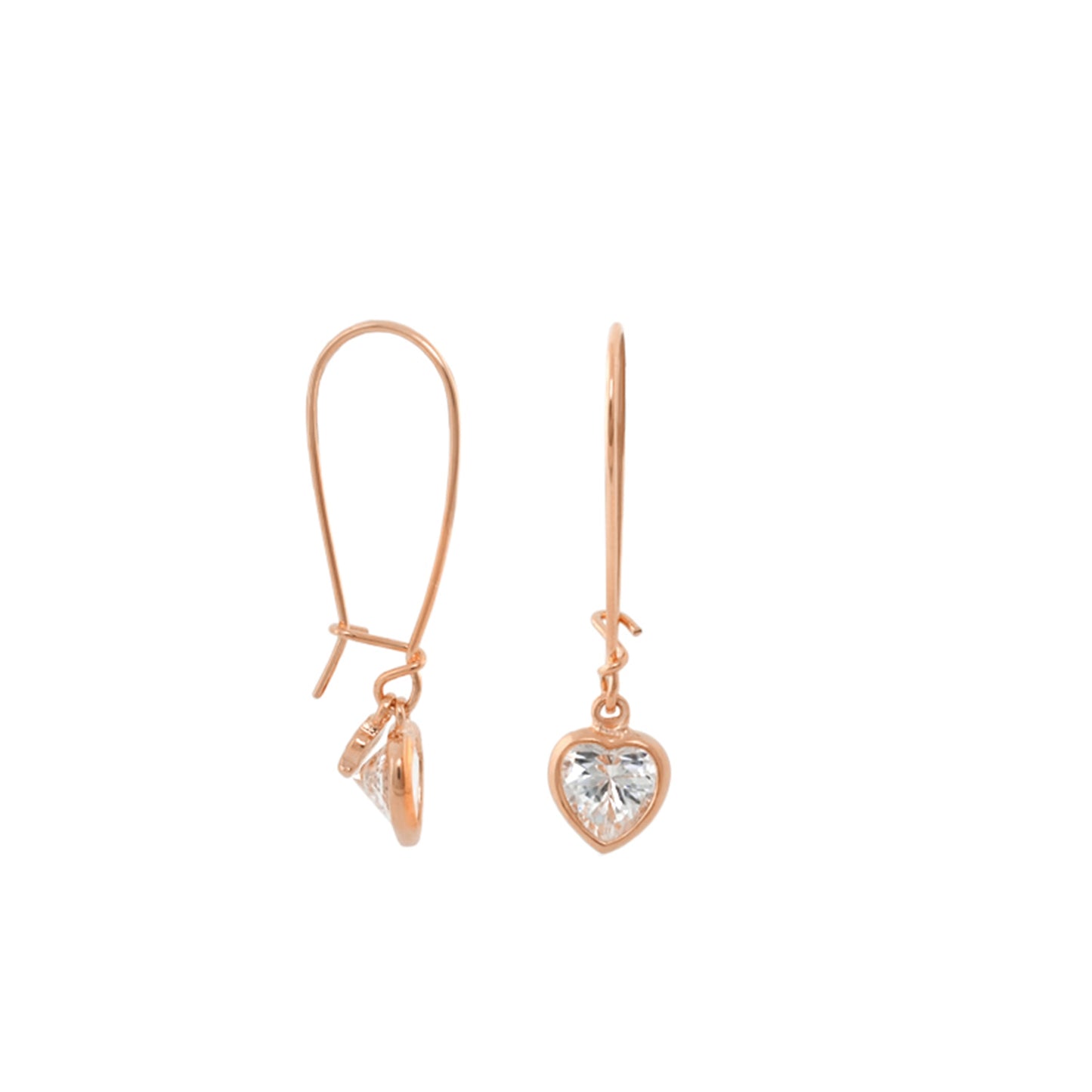 Dazzling Drops Earrings rose-gold tone drop earrings with crystal pendant by Lauren G Adams on Tampa Home & Garden Store