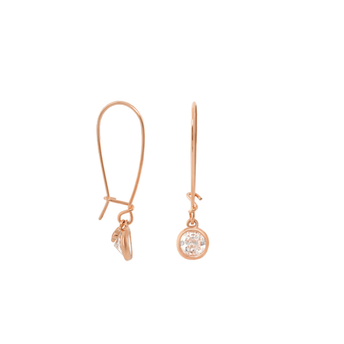 Dazzling Drops Earrings rose gold tone with crystal drops, Lauren G Adams on Tampa Home & Garden Store