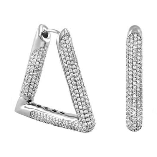 Shimmer and Glimmer Earrings pair, silver-tone pave diamonds by Lauren G Adams on Tampa Home & Garden Store