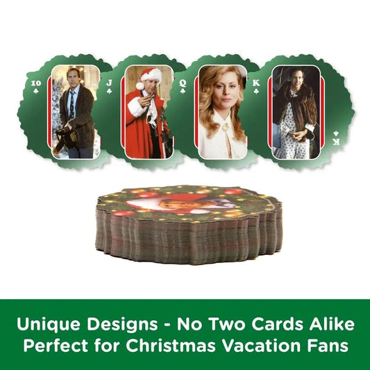 Christmas Vacation Shaped Playing Cards Deck by The Country Christmas Loft with green backs on Tampa Home & Garden Store