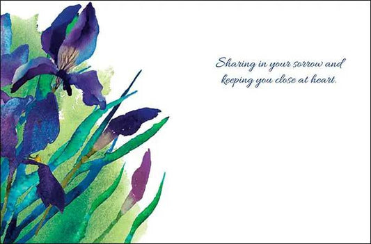 Notion Sympathy Card Watercolor Purple Iris The Country Christmas Loft Gift Shoppe Greeting Card on Tampa Home & Garden Store