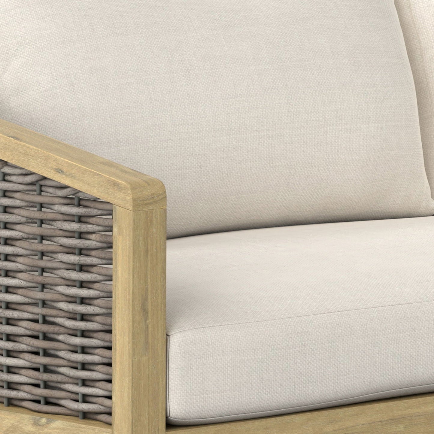 Parkside Natural Outdoor Sofa and Cushions