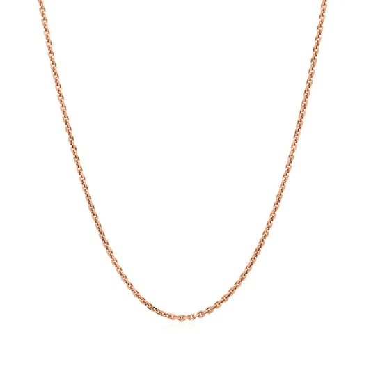 14k rose gold diamond-cut cable link chain necklace 1.3mm by Bids.com on Tampa Home & Garden Store