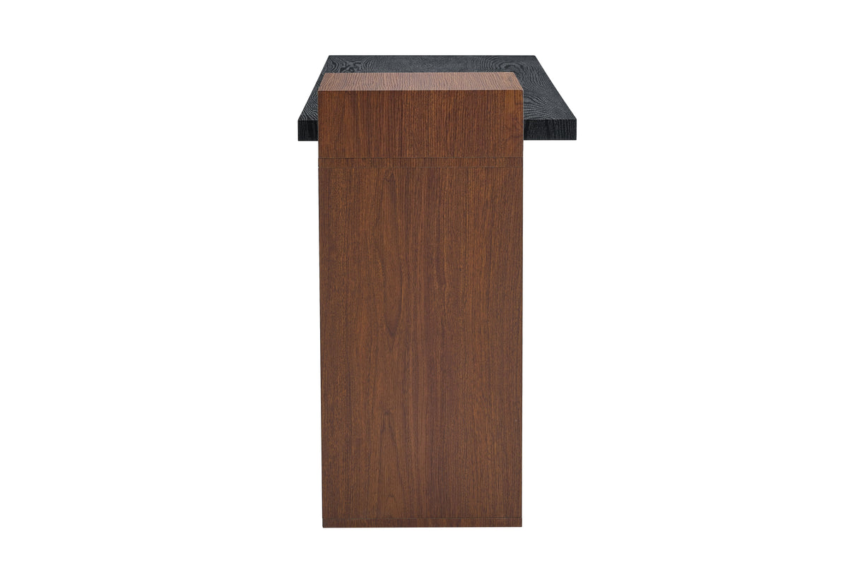 Modern and two tone black walnut side table