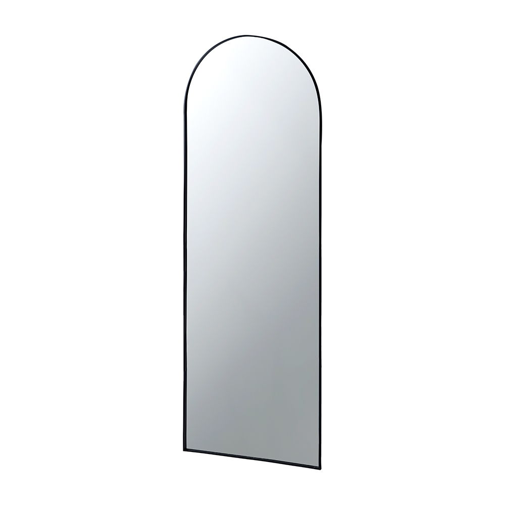 The Celine Arch Body Mirror by HouseOfZazla with slim black frame floor mirror on Tampa Home & Garden Store