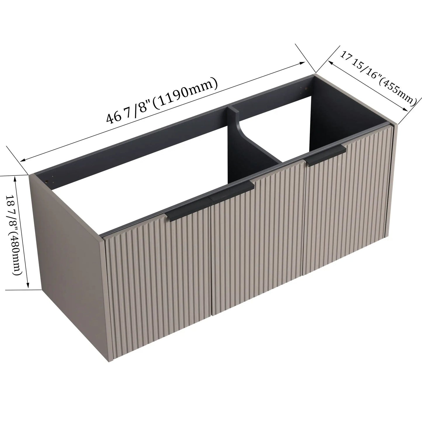 Contemporary Wall Mounted Vanity With Soft Close