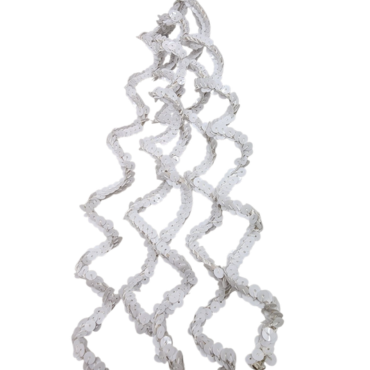 Festive Swirl Twig Picks 22 Inch Holiday Decor white sequin strands on Tampa Home & Garden Store