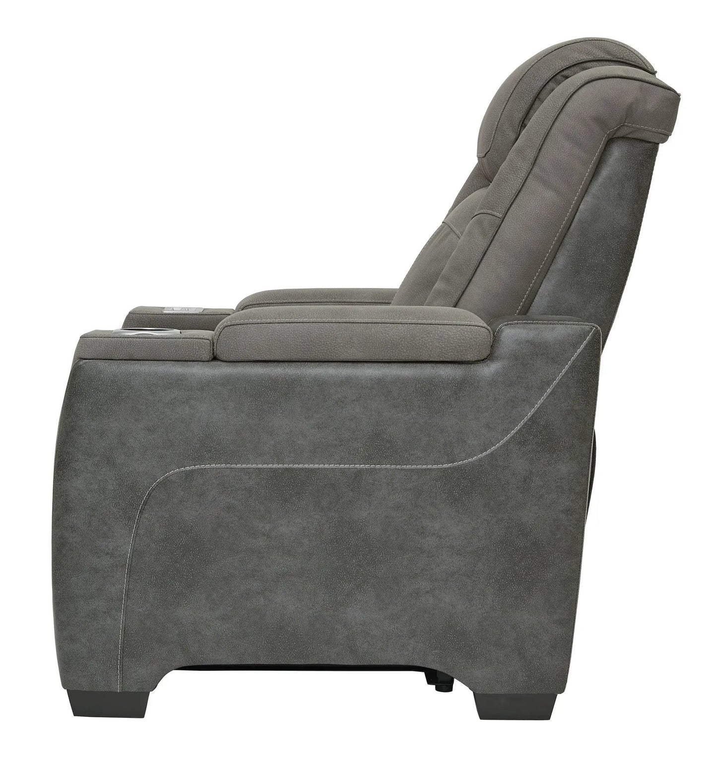 Next-Gen Durapella power recliner with adjustable headrest in gray Durapella Unique Piece Furniture on Tampa Home & Garden Store