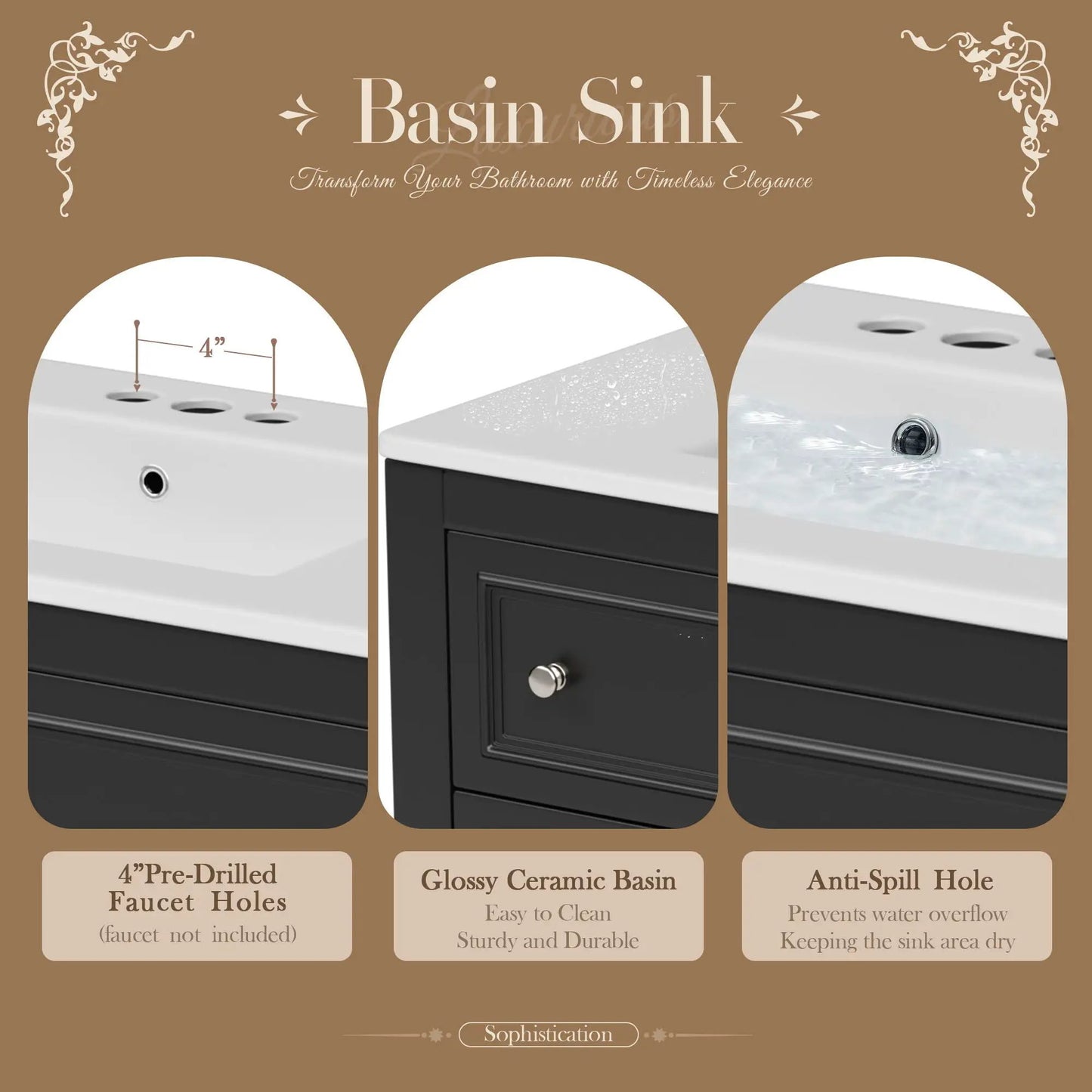 Bathroom Vanity With Medicine Cabinet and Drawers