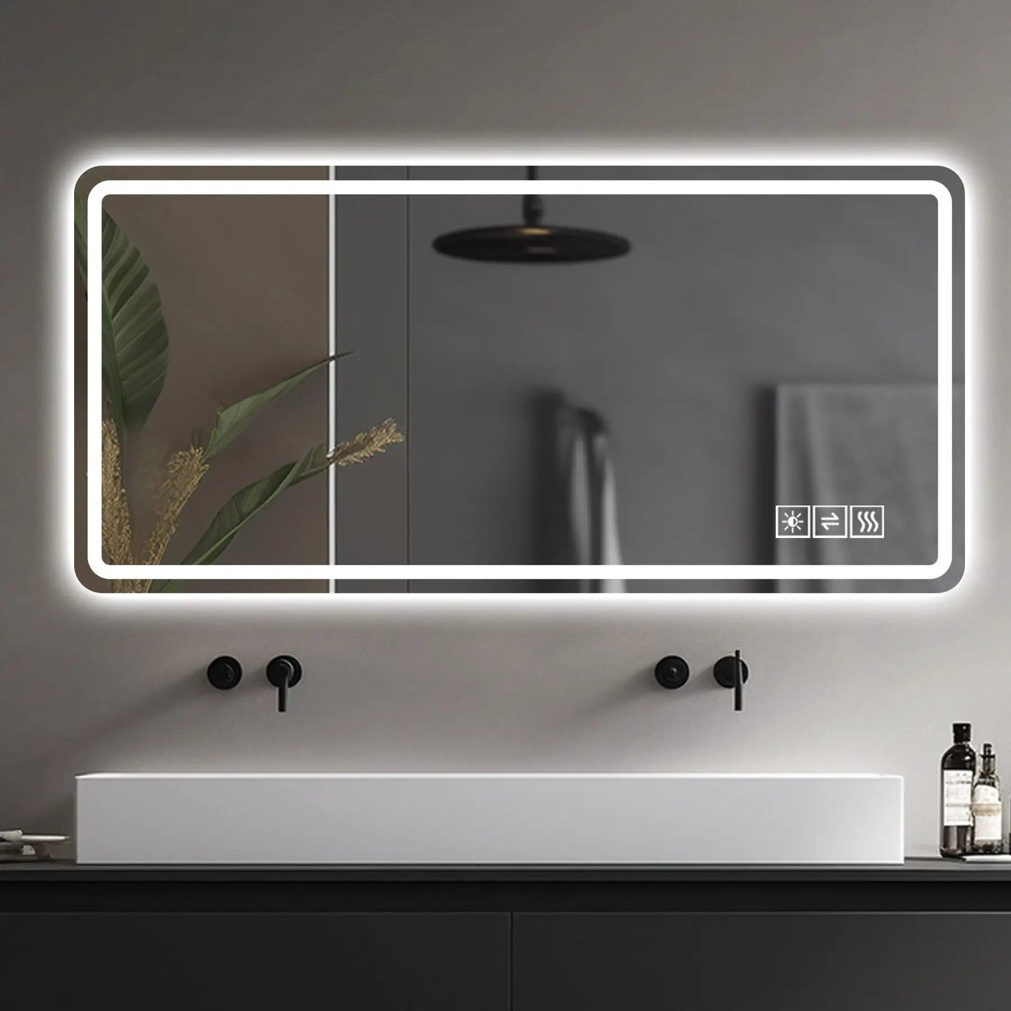 Frameless LED Bathroom Mirror Anti Fog Lights