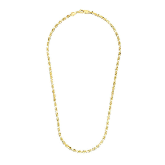 Necklace 5.0mm 14k yellow gold solid diamond-cut rope chain by Bids.com on Tampa Home & Garden Store