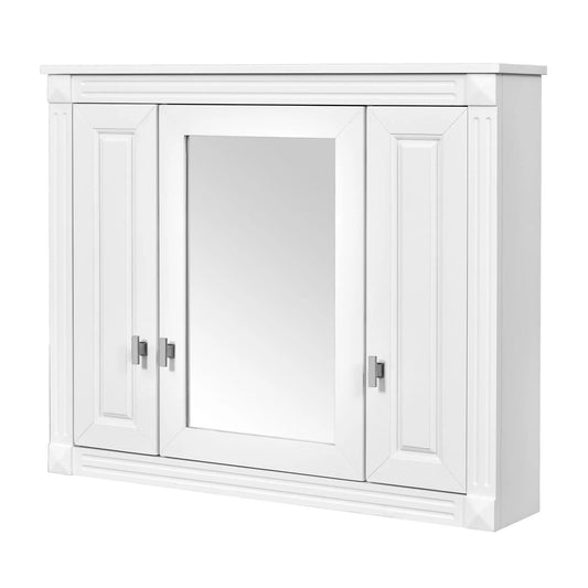 Wall mounted medicine cabinet with mirror, white finish and 5 shelves on Tampa Home & Garden Store