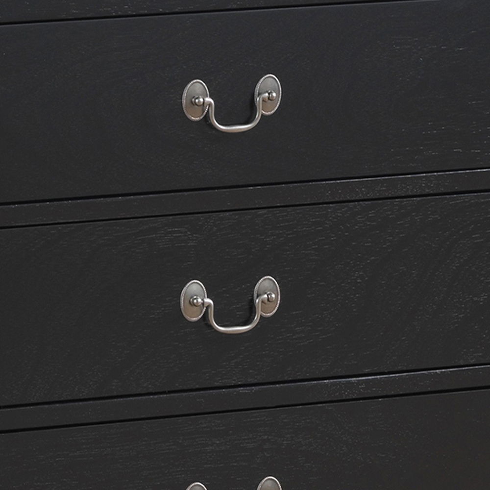 Traditional Elegant Dresser Black with silver metal pulls, two-drawer unit by HouseOfZazla on Tampa Home & Garden Store