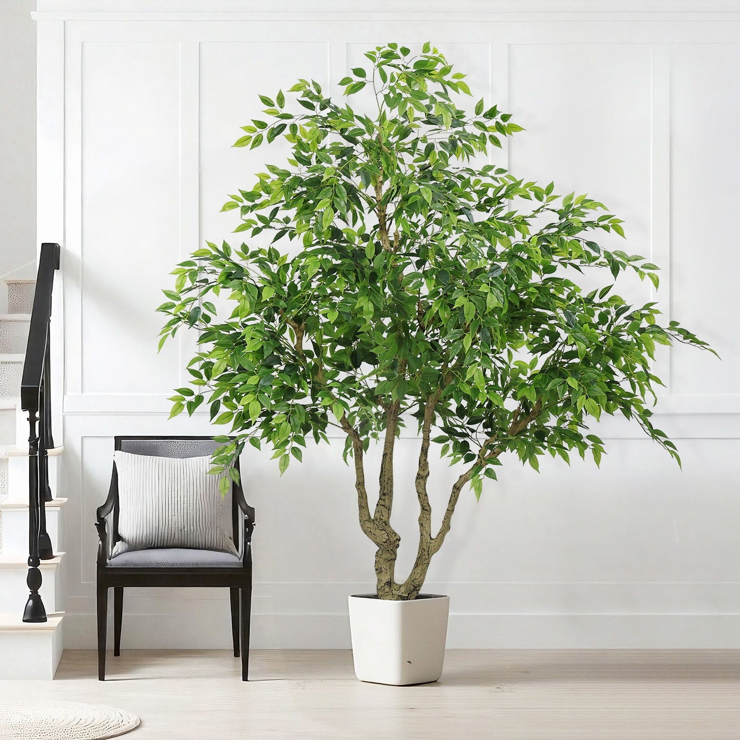 Large Artificial Green Banyan Tree With A Pot