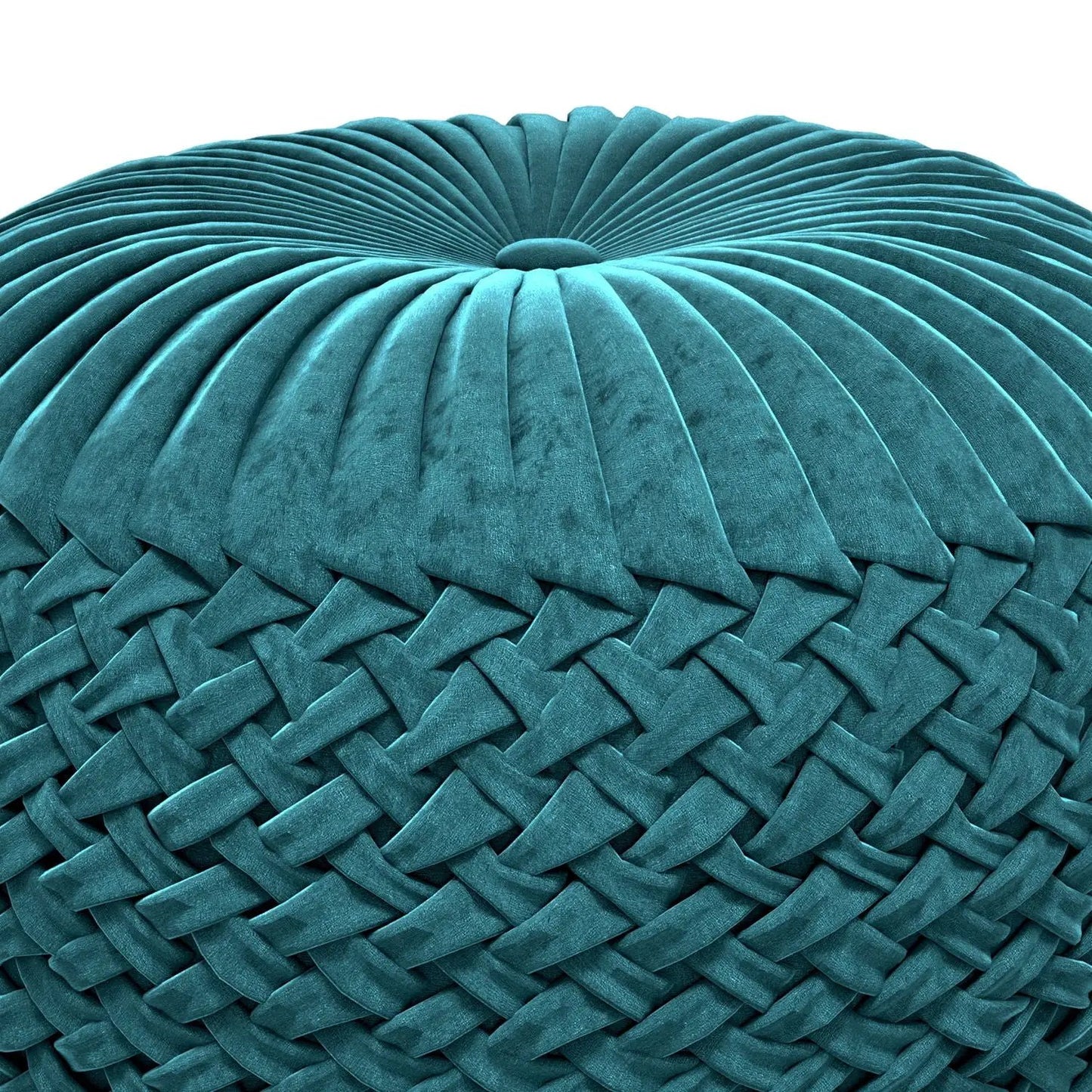 Grafton Handcrafted Round Pouf With Tufted Top