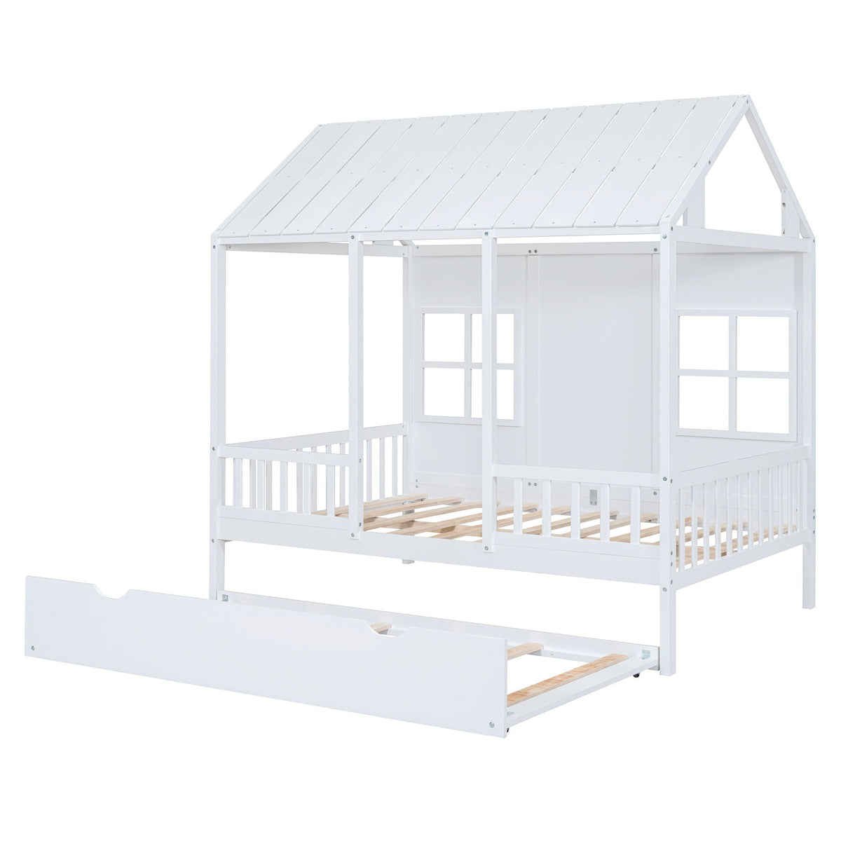 Kids House Bed With Twin Trundle and Daybed