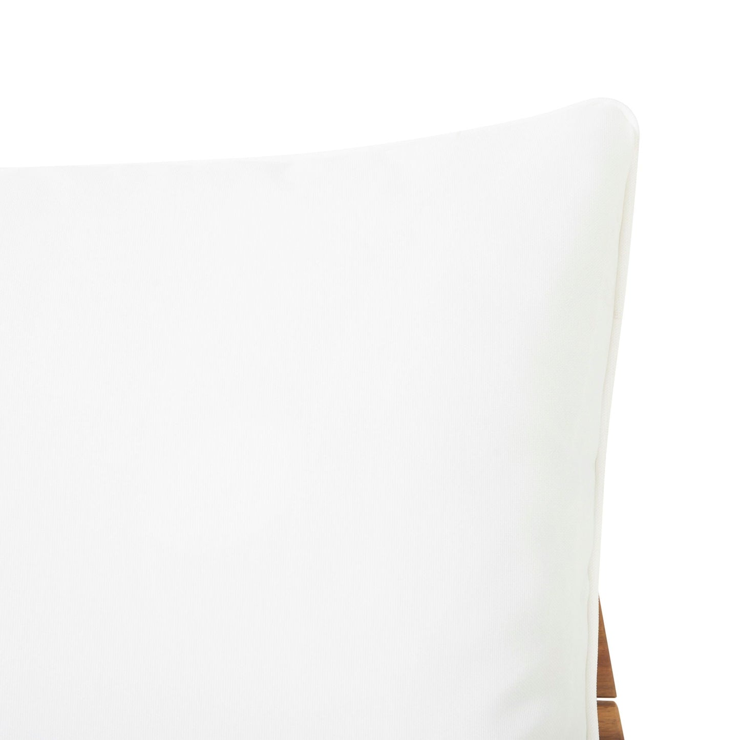 Sedona Outdoor Club Chair white fabric cushion with exposed wooden frame edge on Tampa Home & Garden Store