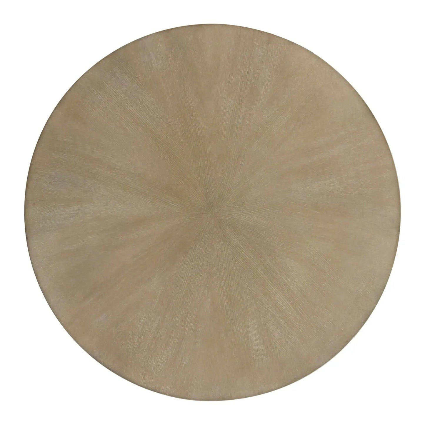 Round coffee table with solid veneer top, warm gold finish, Unique Piece Furniture on Tampa Home & Garden Store