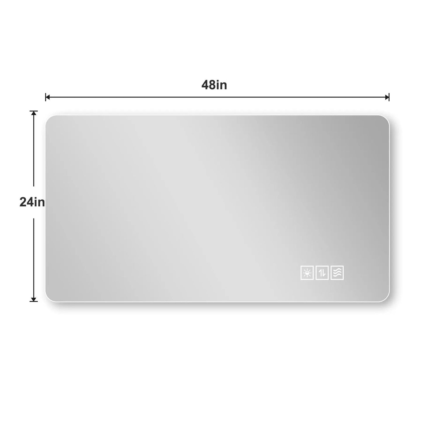 Wall Mounted Makeup Mirror With 3 Color Lighting