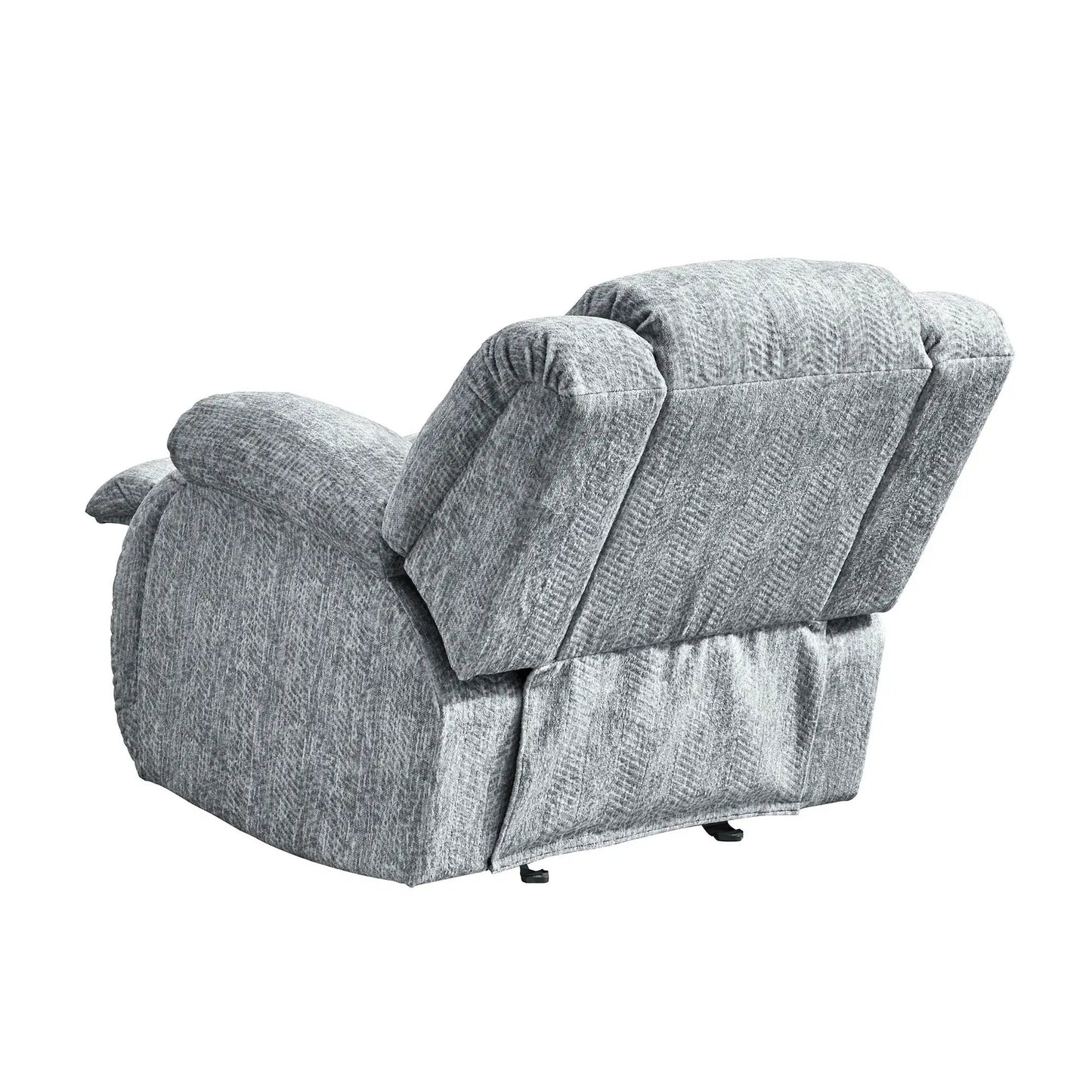 Stonic Glider Recliner gray textured fabric Modern Design Unique Piece Furniture on Tampa Home & Garden Store