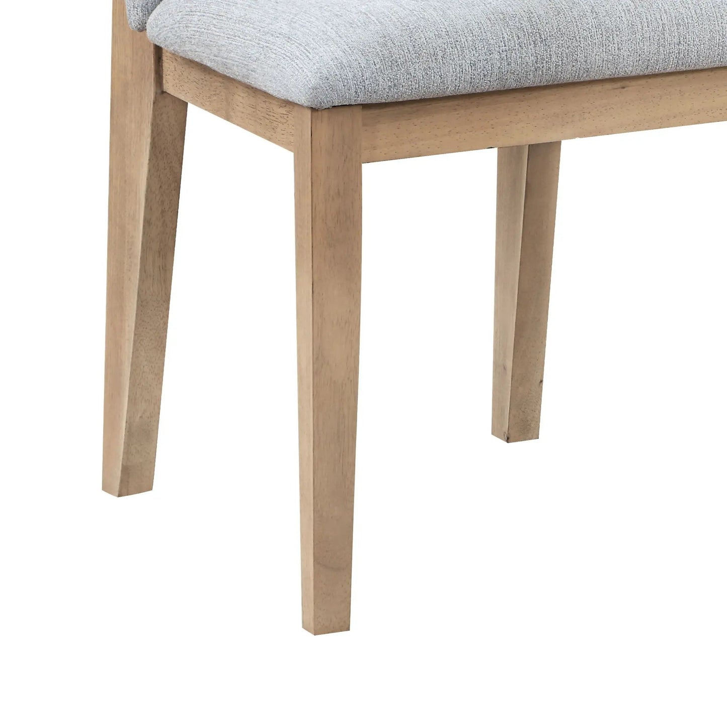 Caspian Oak Finish Dining Chair Gray Set of 2