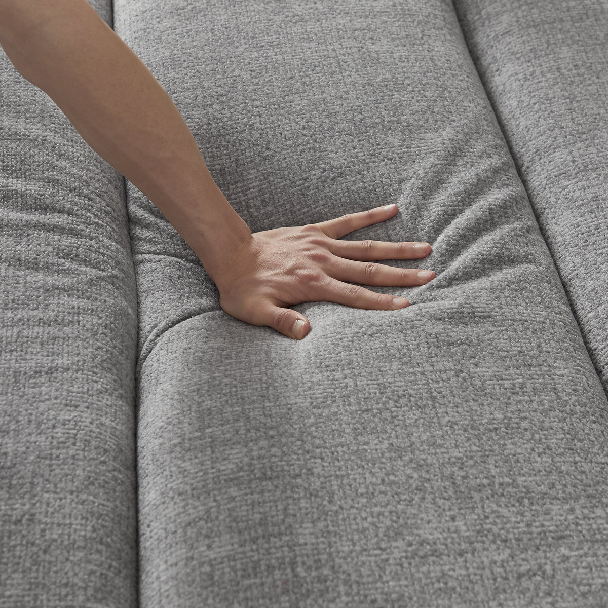 Oversized 3-Seater Compressed Sofa and Chenille