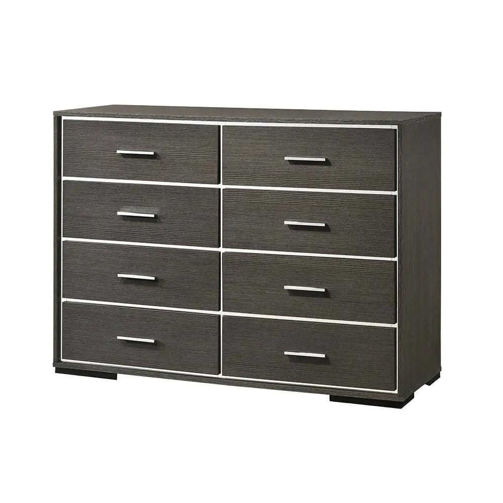Escher dresser gray oak finish with metal handles, 8-drawer storage by Unique Piece Furniture on Tampa Home & Garden Store