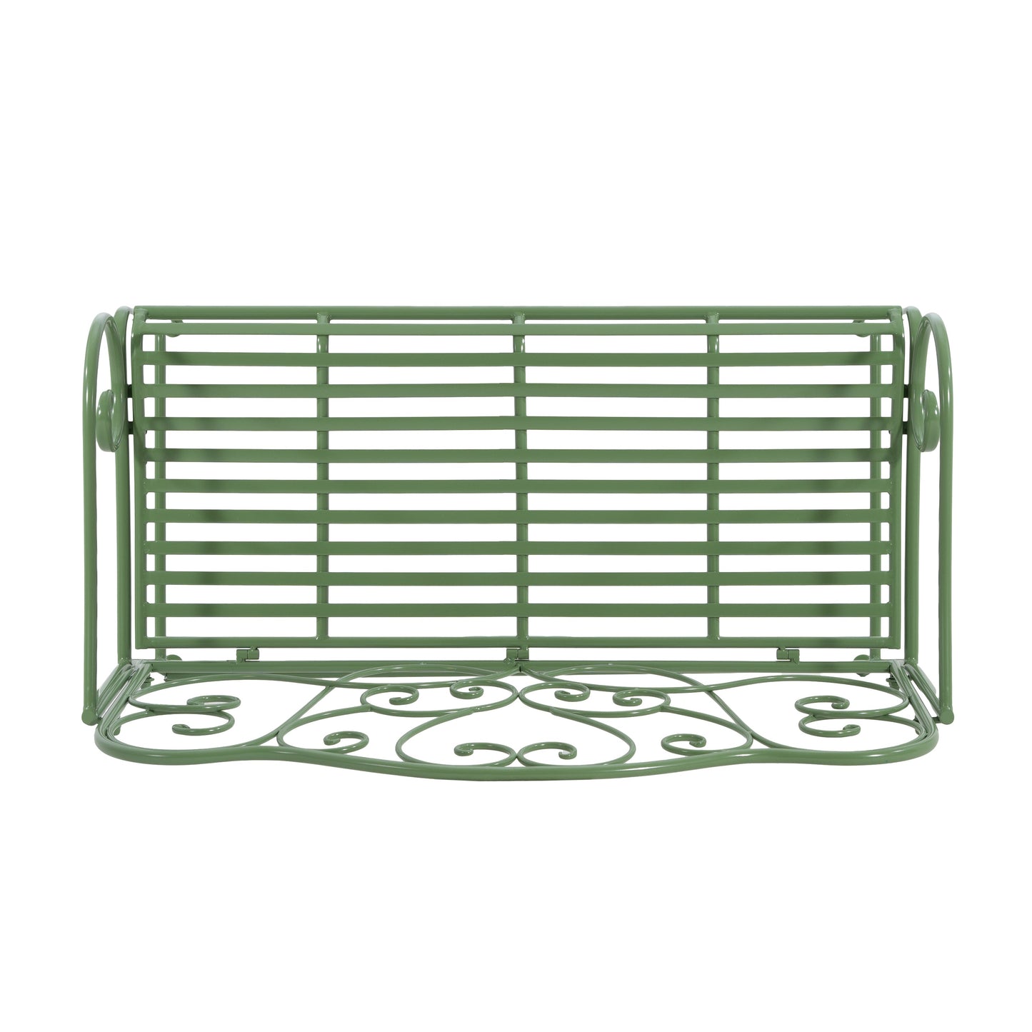Sunnydaze Green Garden Bench and Solid Iron Frame