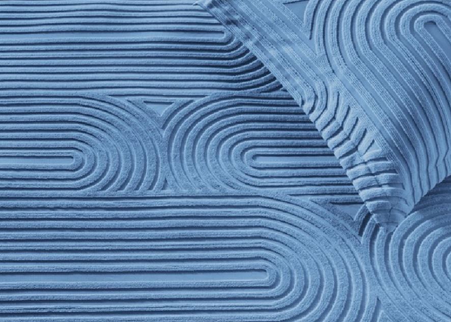 BedGear King Duvet Set by HouseOfZazla in stonewash blue with racetrack quilting on Tampa Home & Garden Store