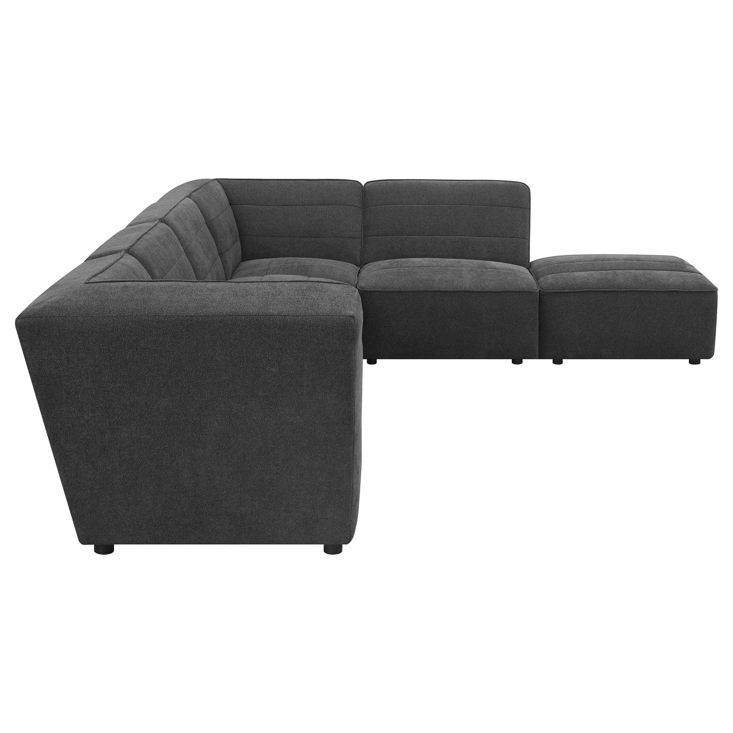 Vincent 6-Piece Modular Sectional, charcoal gray fabric sofa by HouseOfZazla on Tampa Home & Garden Store