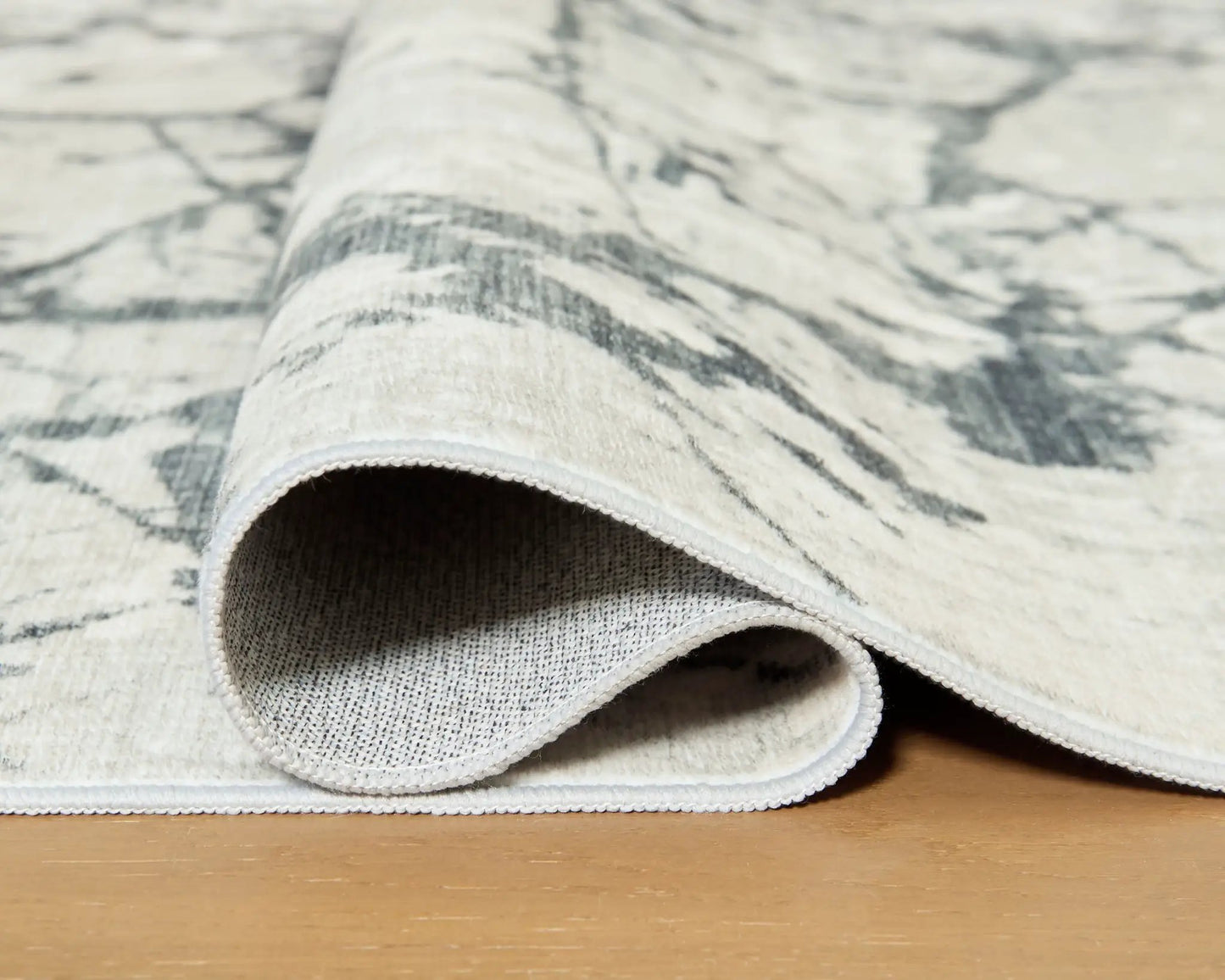 Tobinbury Washable Faux Fur Rug Gray Abstract