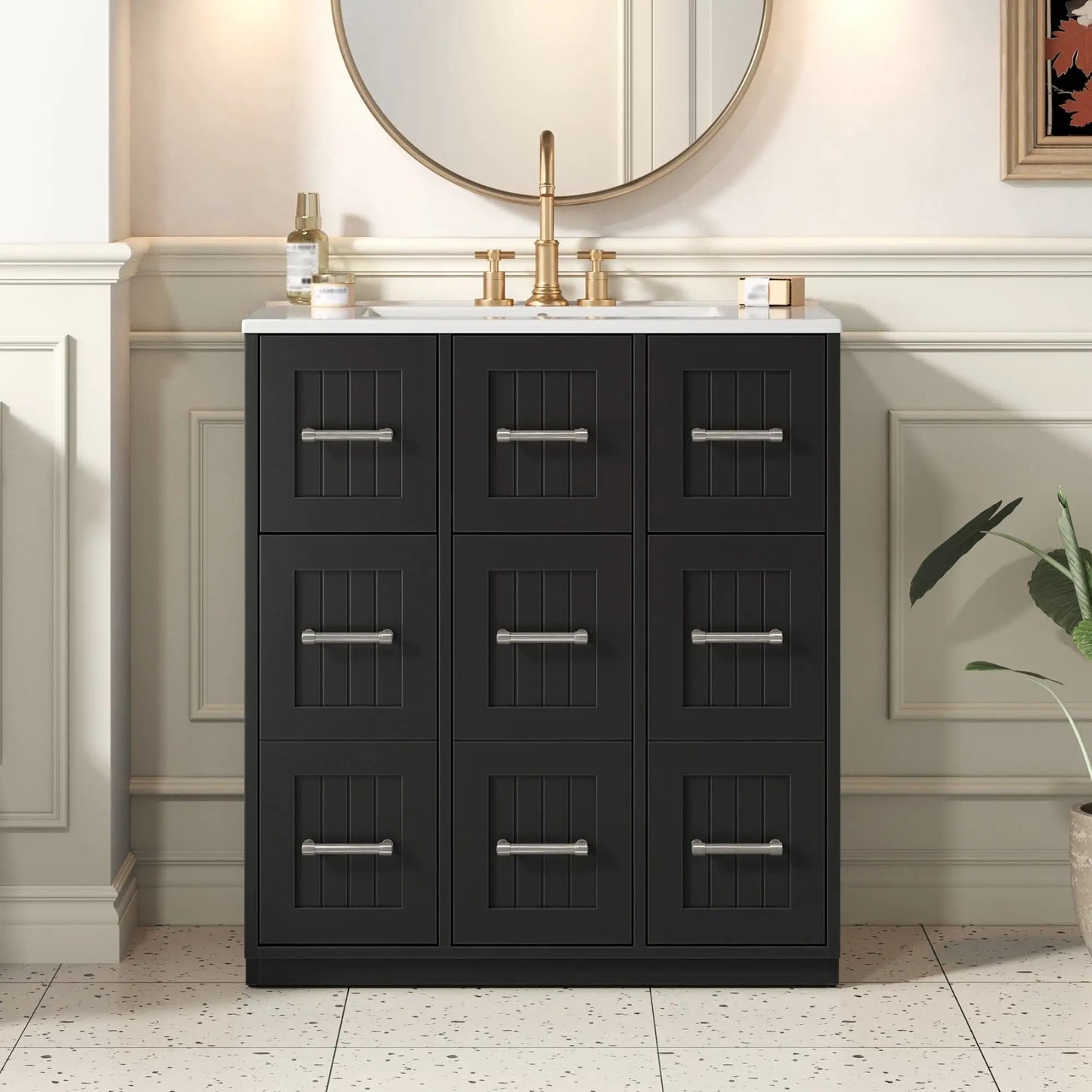 Vanity With Undermount Sink and Soft Close Doors