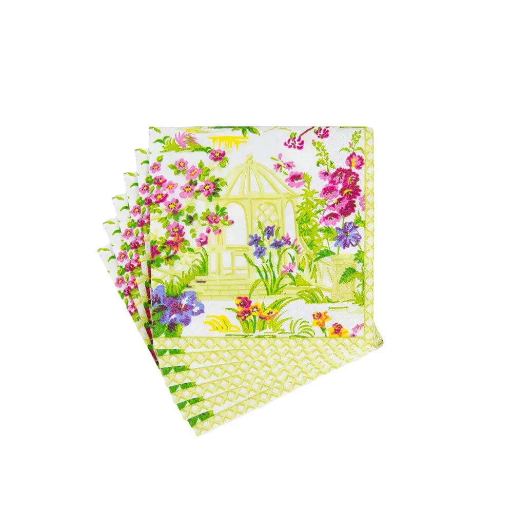 Wedding Gazebo Cocktail Napkins Set of 4 by The Country Christmas Loft with floral gazebo motif on Tampa Home & Garden Store