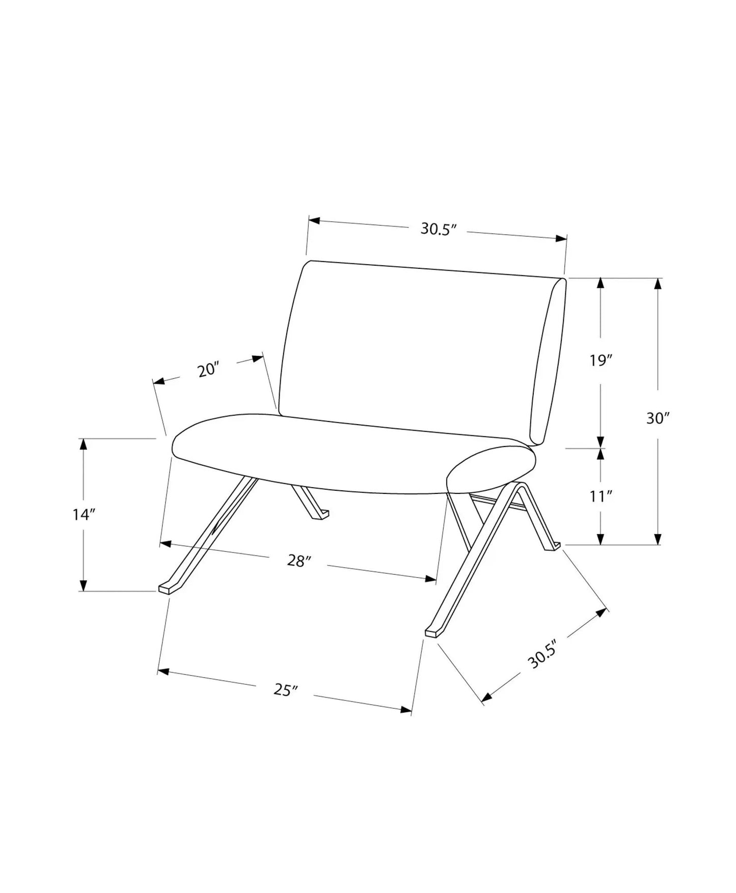 Armless fabric accent chair, contemporary modern by Unique Piece Furniture; blueprint on Tampa Home & Garden Store
