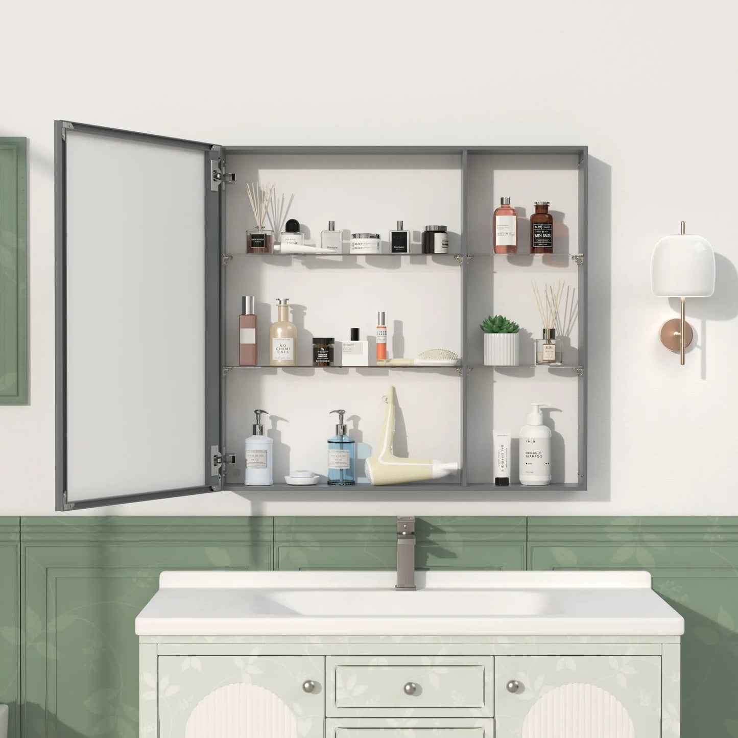 Medicine Cabinet Wall Mounted Mirror With Storage