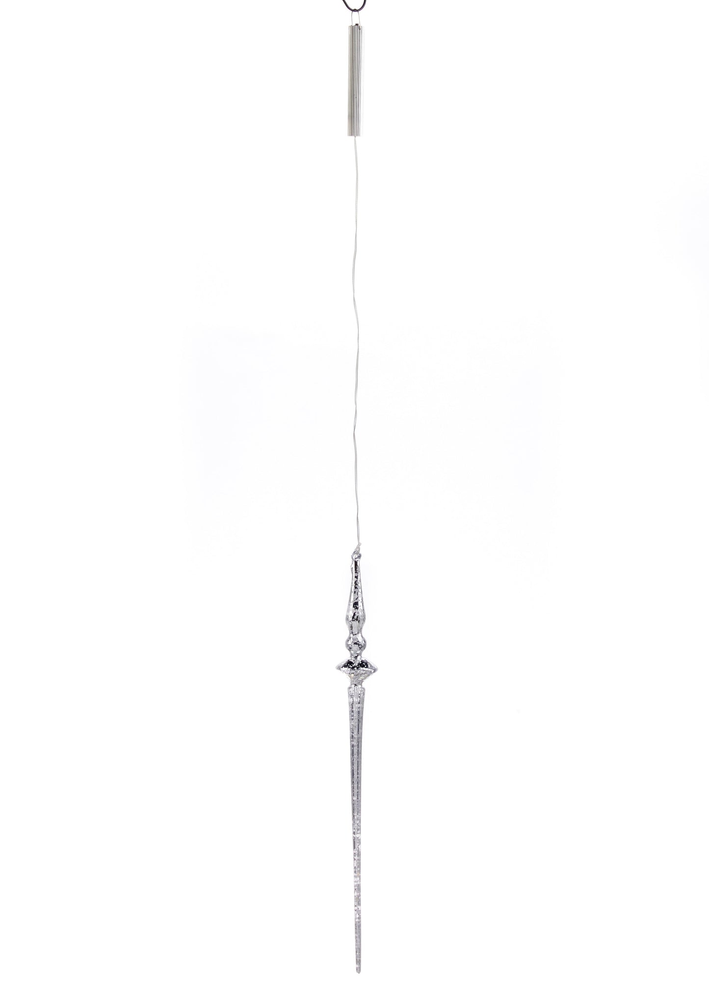 Adorno de carámbano LED de vidrio