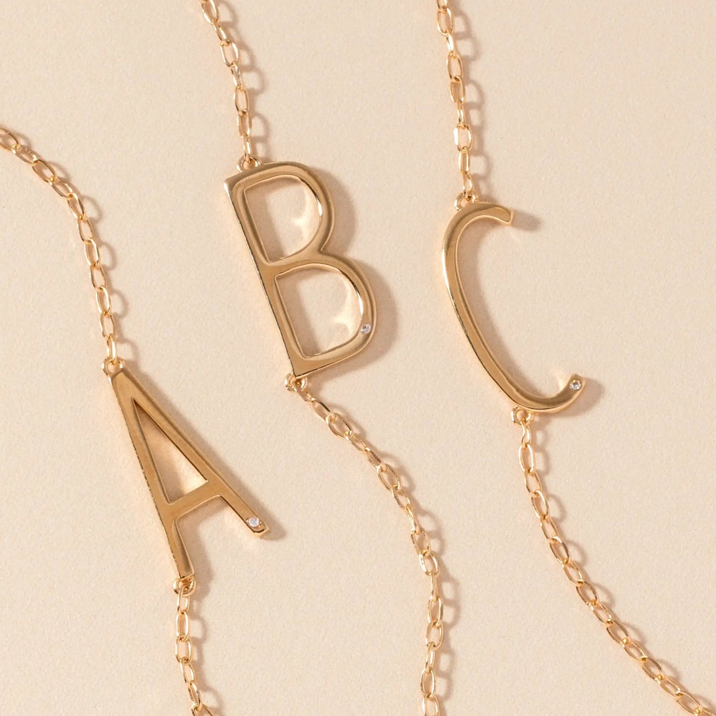 Initial A Precious Elongated Necklace gold-tone chain with large letter charms by ALEX AND ANI on Tampa Home & Garden Store