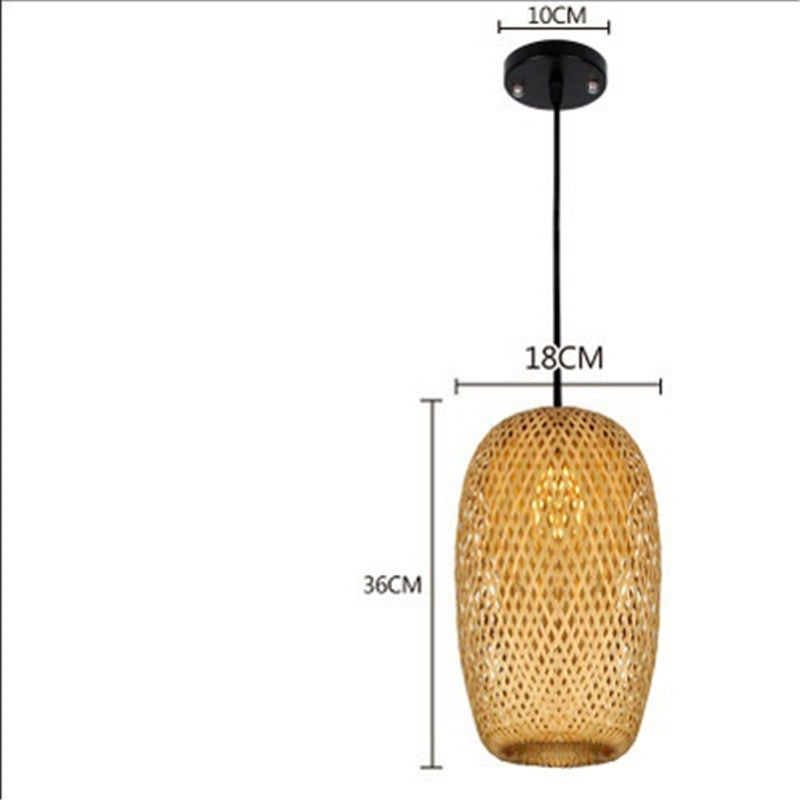 Three Heads Bamboo Entrance Ceiling Light by Decorbites, woven bamboo pendant with black canopy on Tampa Home & Garden Store
