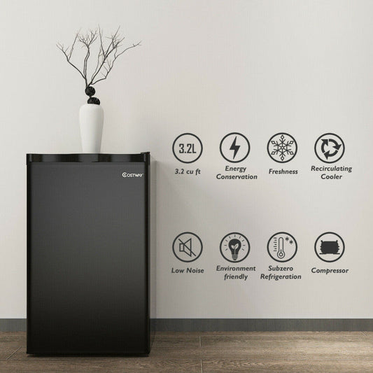 Minirefrigerador compacto para dormitorio de 3.2 pies cúbicos