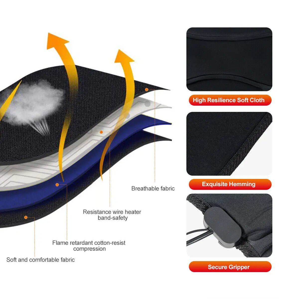 DirectDeals Foldable Full Body Massage Mat with 10 motors breathable fabric secure gripper on Tampa Home & Garden Store