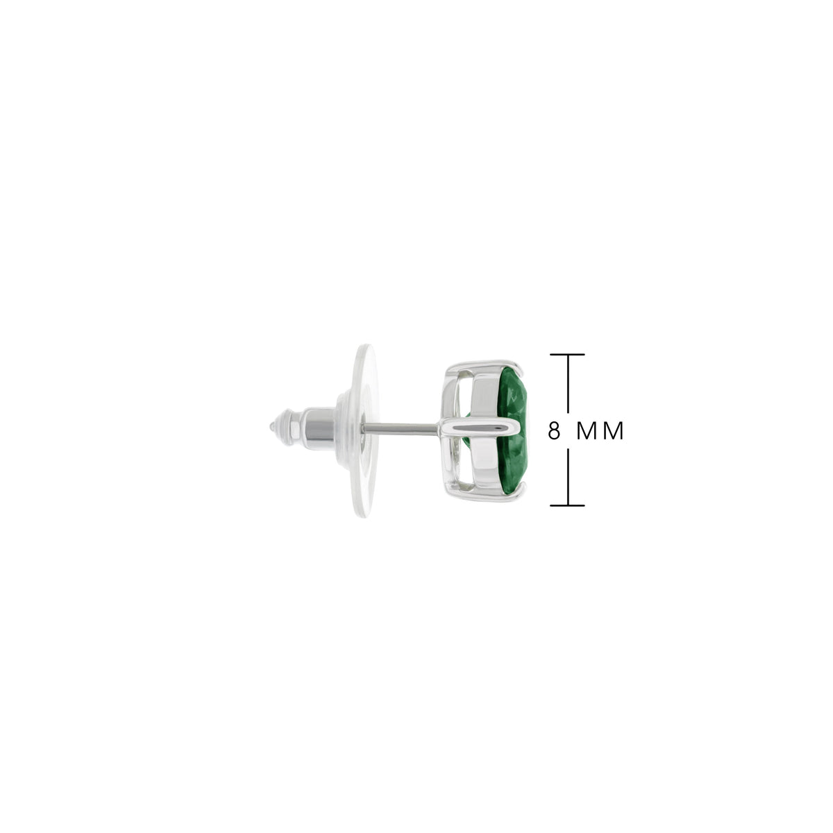 925 stud earrings 2 Ct by Lauren G Adams with emerald green gemstone in silver setting on Tampa Home & Garden Store