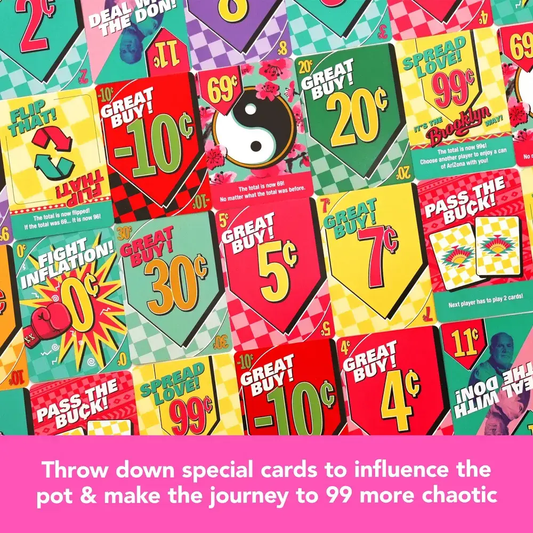 Arizona Fast Paced Party Game card set with colorful price-tag cards (99c, 10c, 5c) on Tampa Home & Garden Store