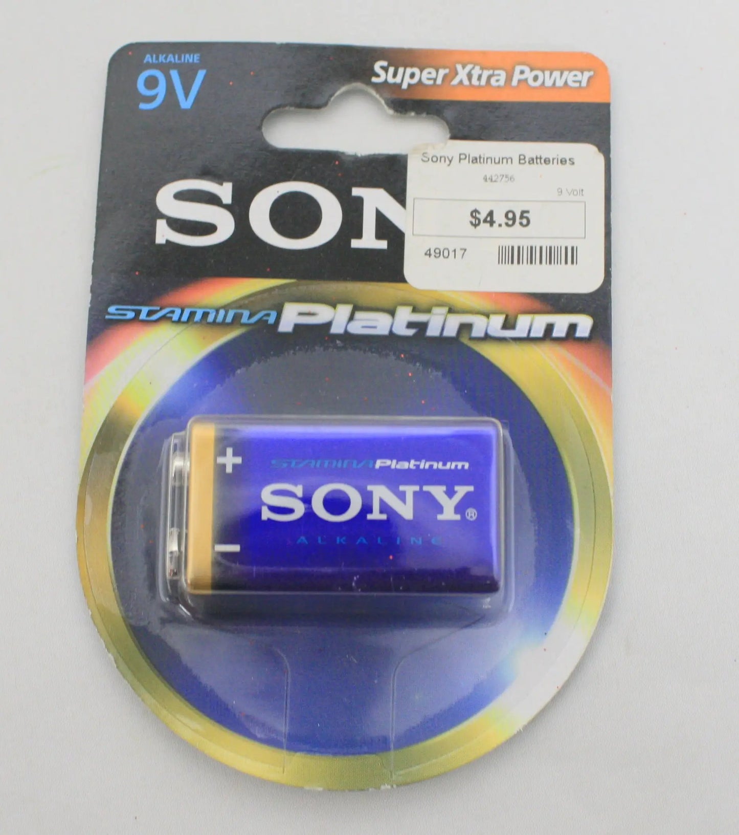 Sony Platinum 9V alkaline battery 1-pack in blue packaging on Tampa Home & Garden Store