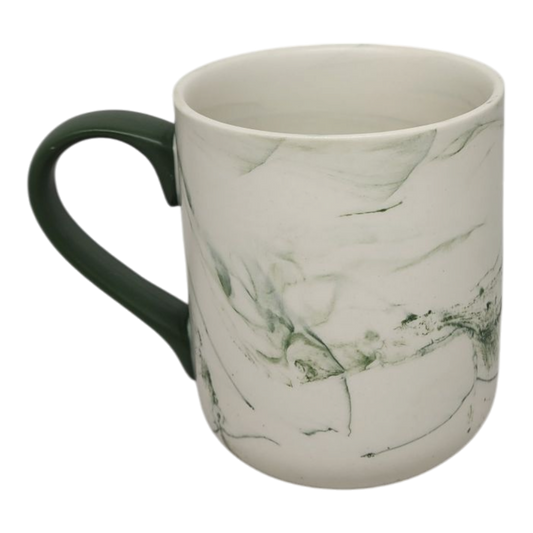 Marble Moose Mug ceramic with green easy-grip handle and marble pattern on Tampa Home & Garden Store