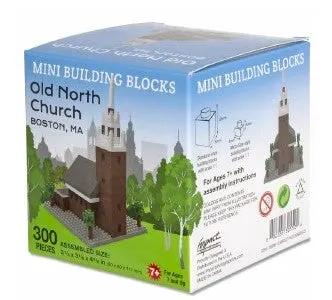 Old North Church Mini Building Blocks Kit, blue box, 300 pieces, by The Country Christmas Loft on Tampa Home & Garden Store