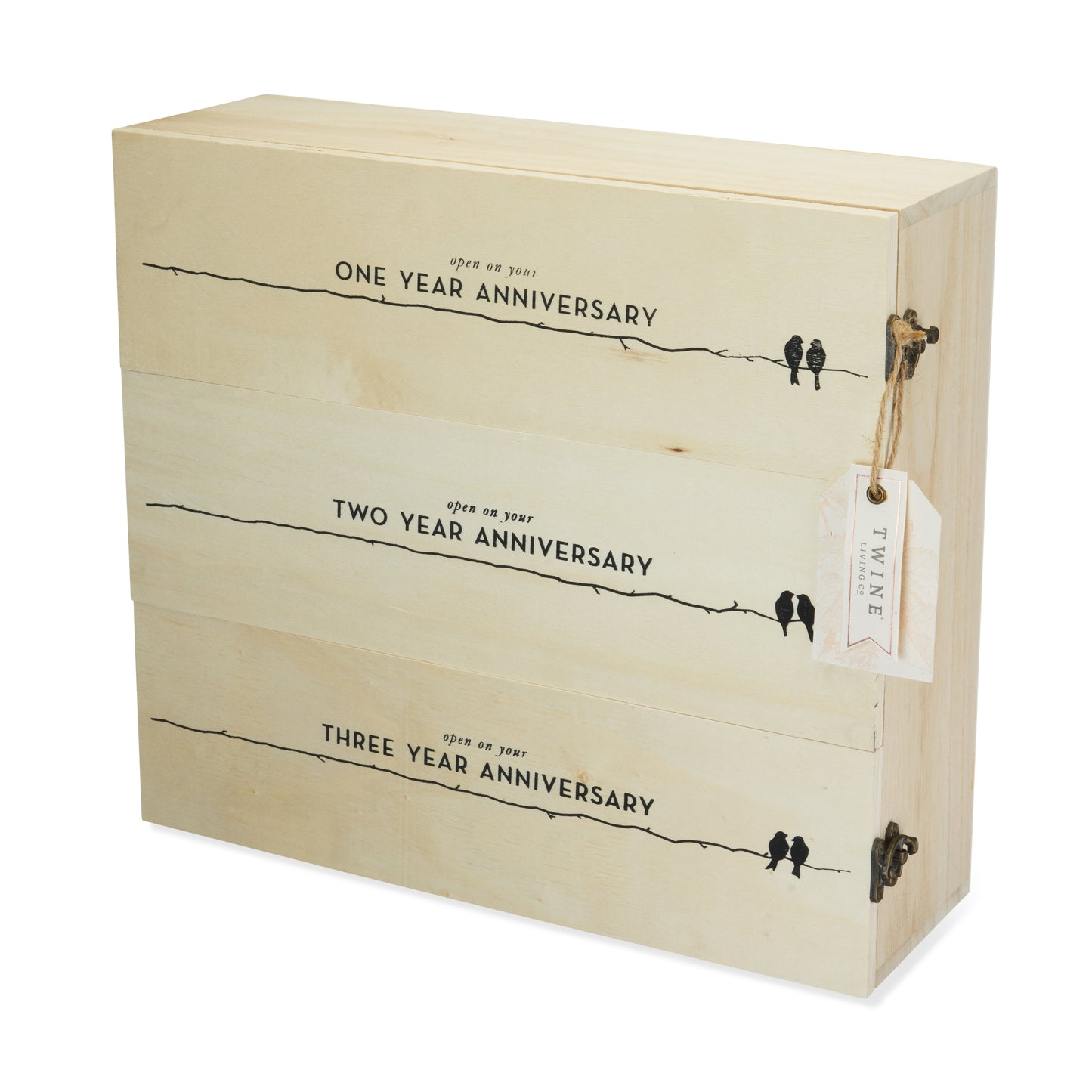 Wooden Wine Box for Newlyweds and Anniversaries