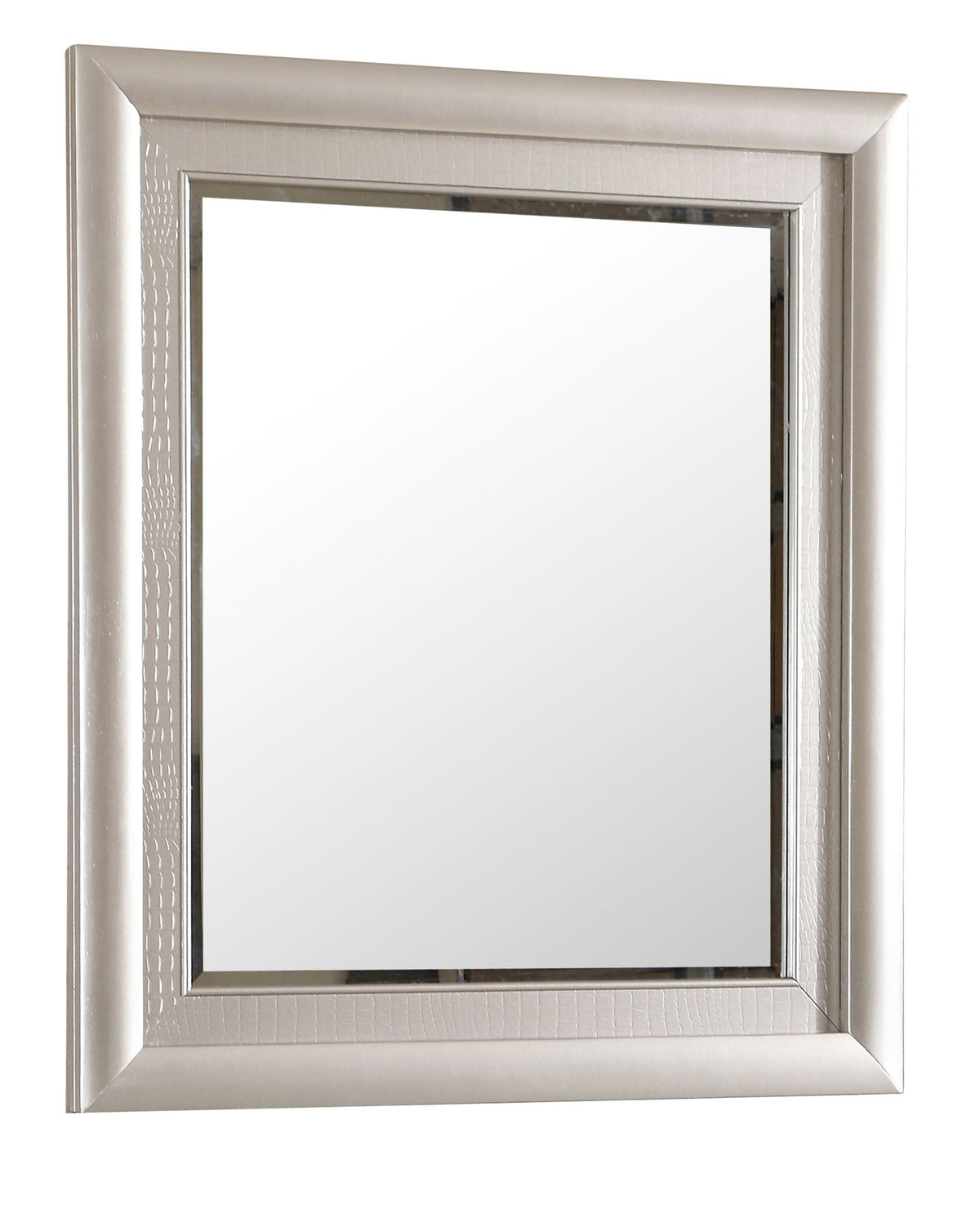 Silver champagne wall mirror Kat by HouseOfZazla with low distortion glass on Tampa Home & Garden Store
