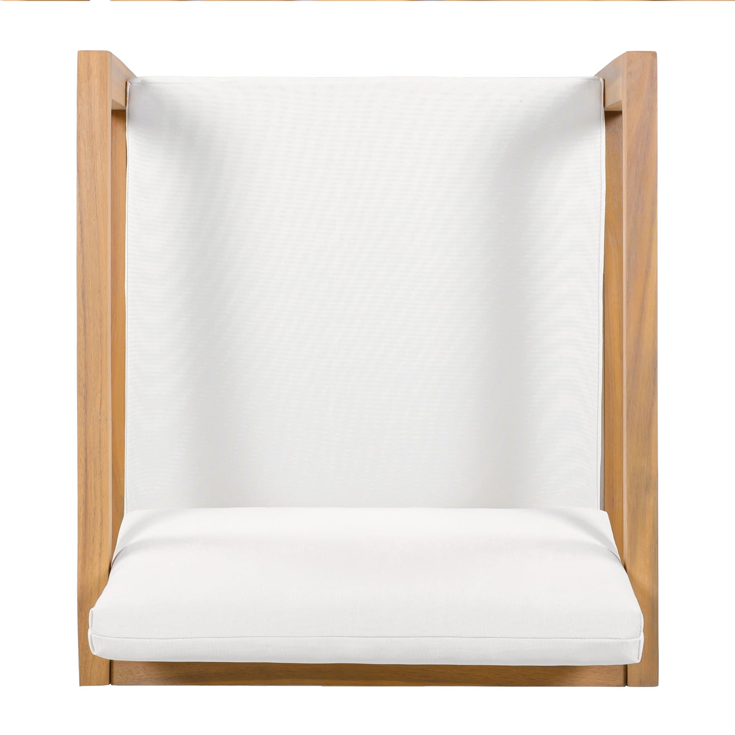 Acacia Wood Outdoor Dining Chairs Set of Two