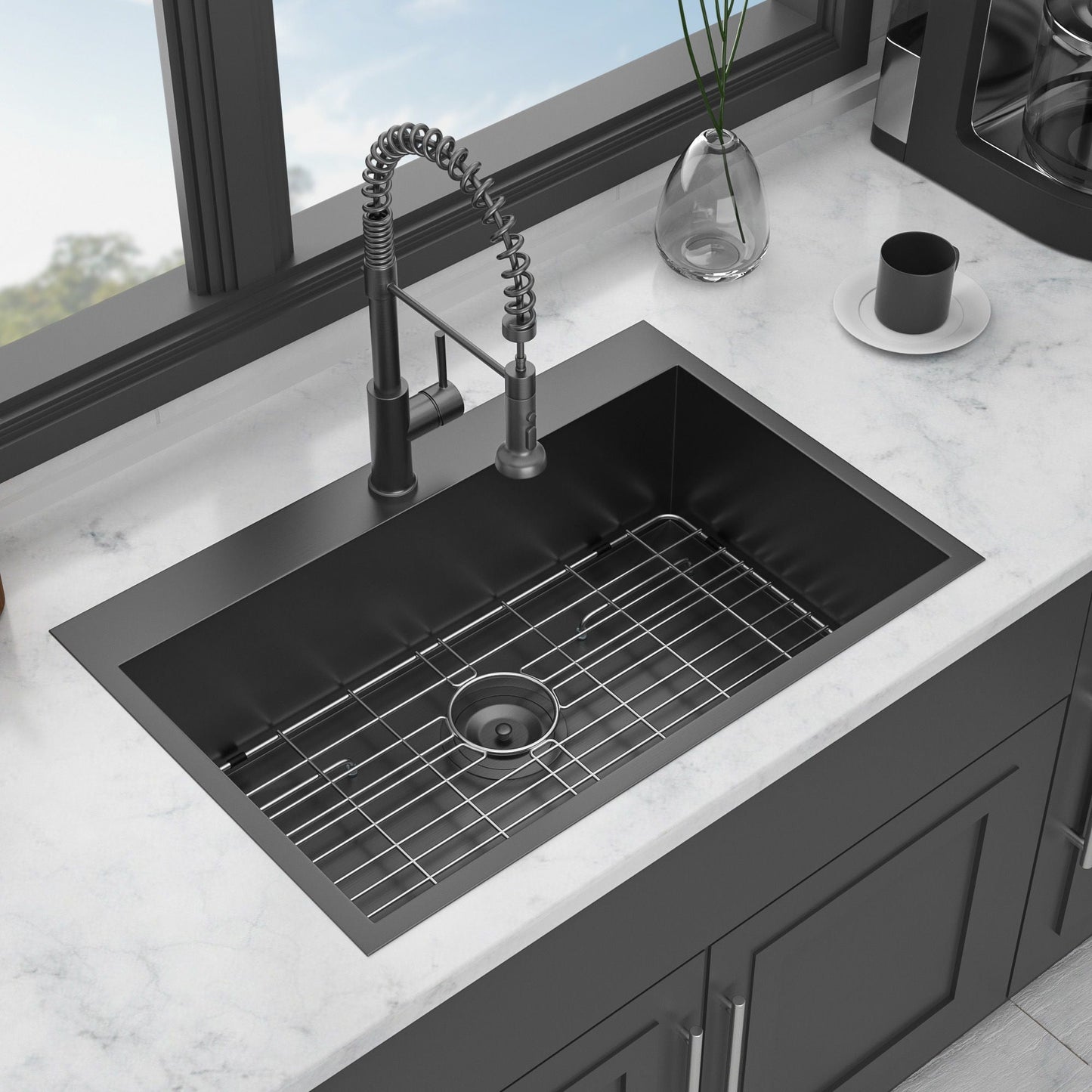 Modern Drop In Kitchen Sink 16 Gauge Steel